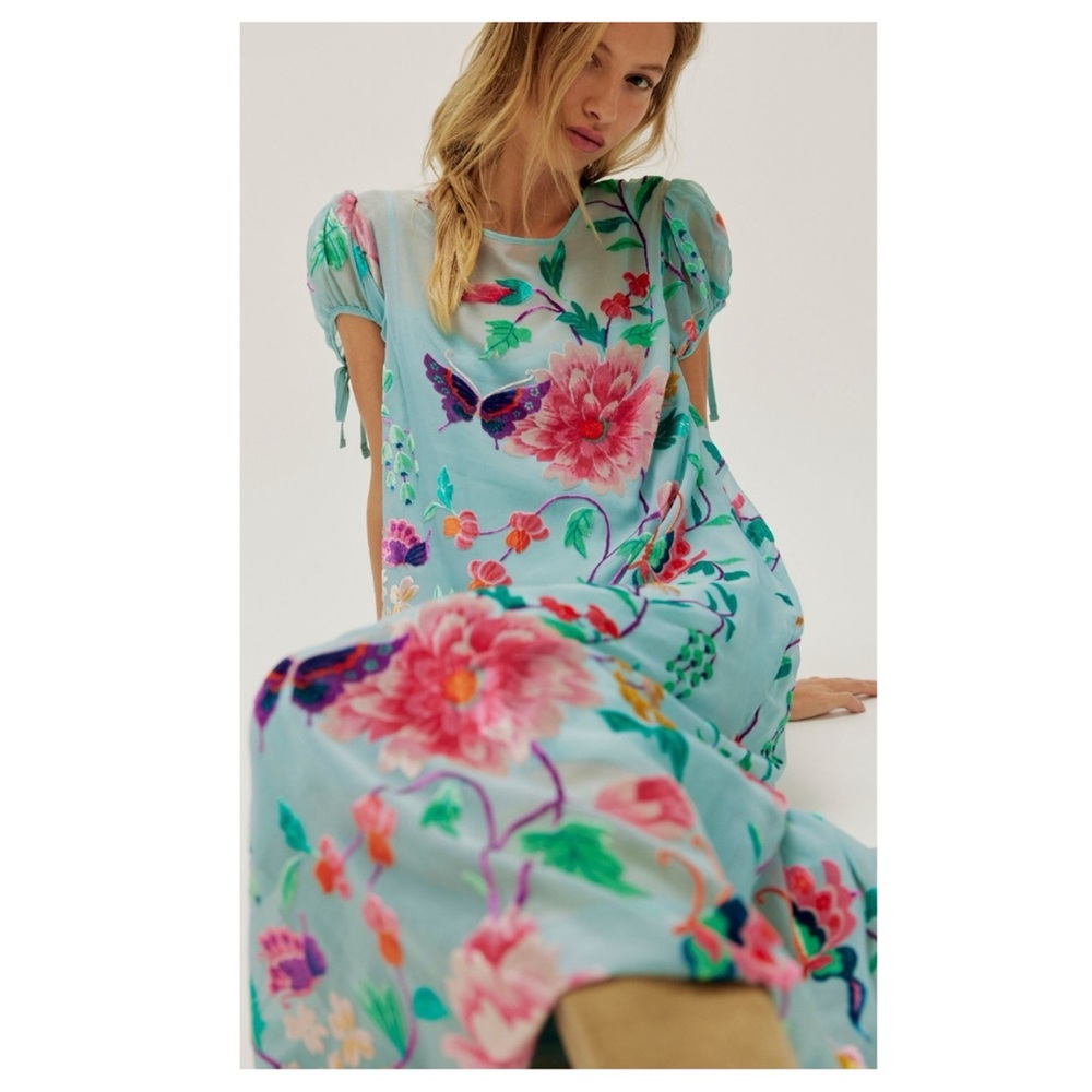 Free People Secret Garden Maxi Dress NWT Size Small - Picture 3 of 11